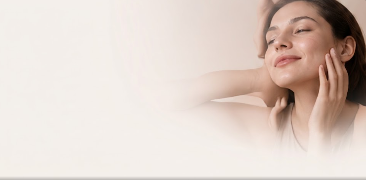 Woman enjoying her skincare ritual